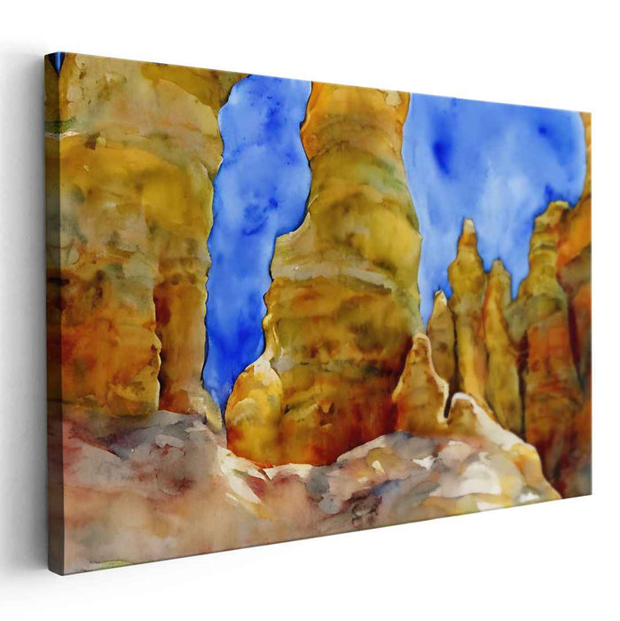 Watercolor Hoodoo formations #117