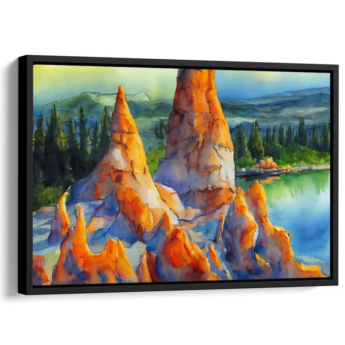 Watercolor Hoodoo formations #122