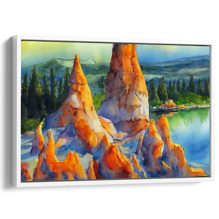 Watercolor Hoodoo formations #122