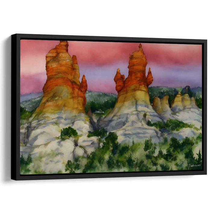 Watercolor Hoodoo formations #124