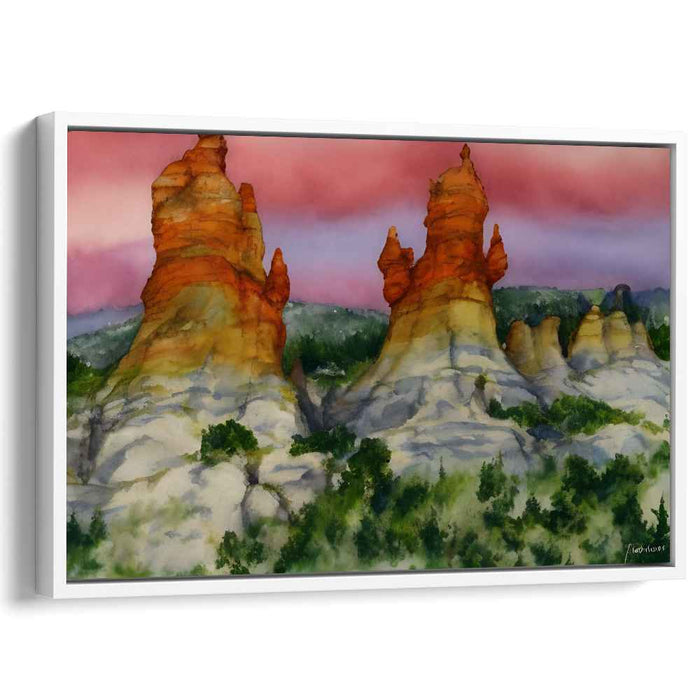Watercolor Hoodoo formations #124