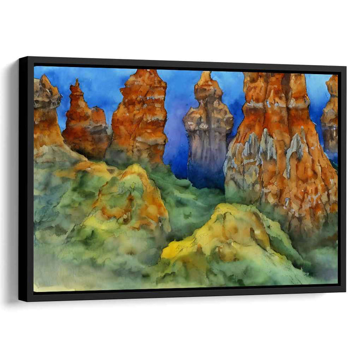 Watercolor Hoodoo formations #127