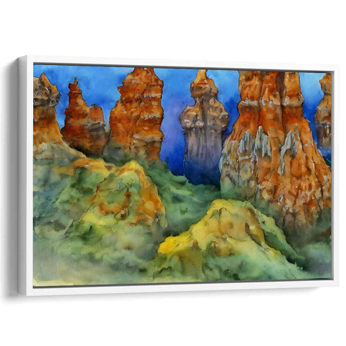 Watercolor Hoodoo formations #127