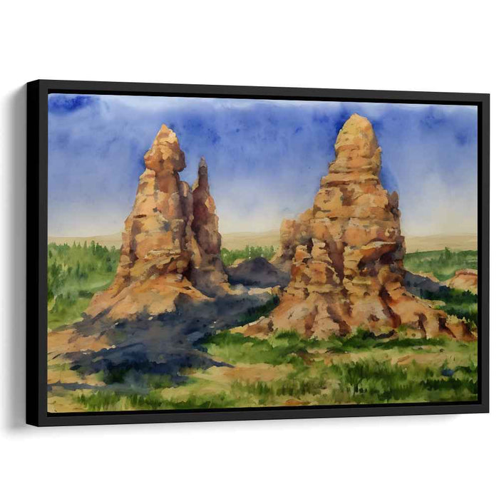 Tranquil Aquarelle Scene: Serene Landscape Watercolor Art