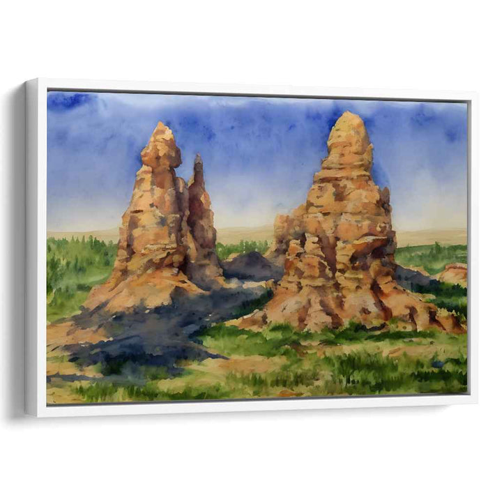 Tranquil Aquarelle Scene: Serene Landscape Watercolor Art