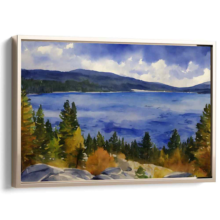 Watercolor Vista Canvas Art Print: Watercolor Vista Canvas Art Print