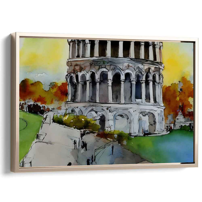 Pastel Ruins Symphony: Impressionist Watercolor of the Roman Colosseum