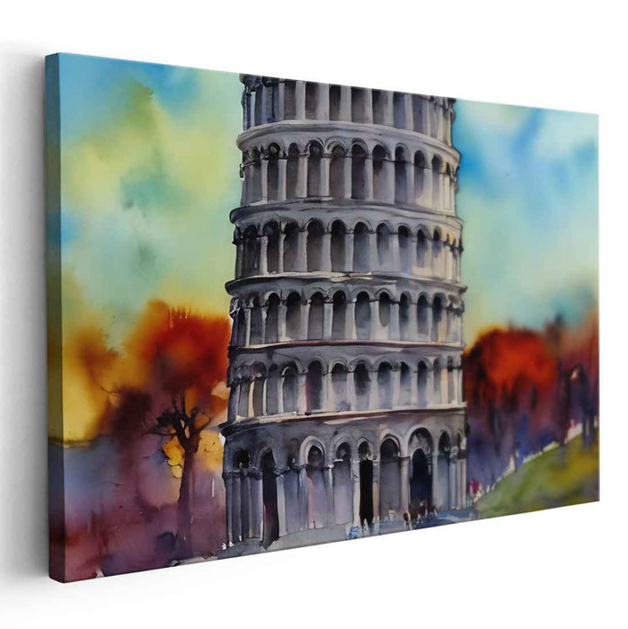 Colorful Splash Symphony: Vibrant Watercolor Canvas Art
