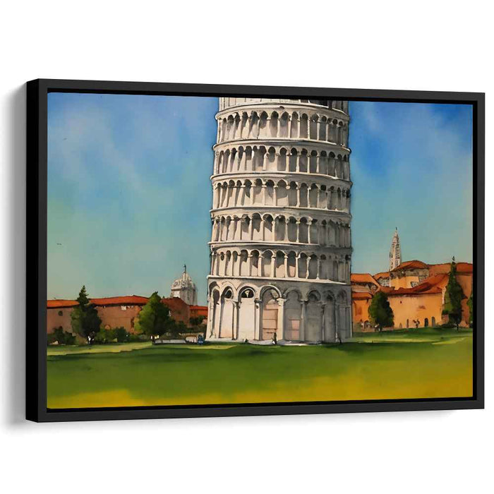 Timeless Marvel: The Leaning Tower of Pisa Canvas Art Print