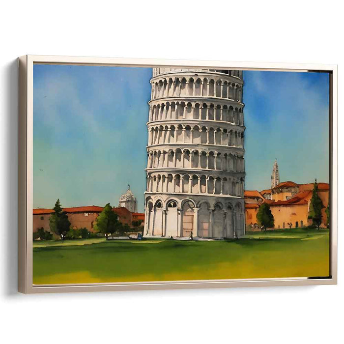 Timeless Marvel: The Leaning Tower of Pisa Canvas Art Print