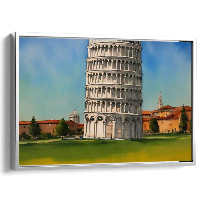 Timeless Marvel: The Leaning Tower of Pisa Canvas Art Print