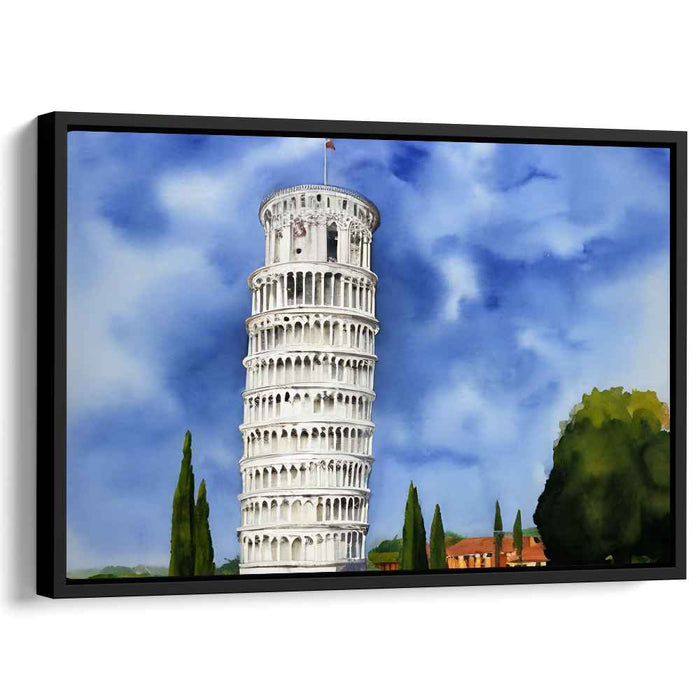 Watercolor Leaning Tower of Pisa #112