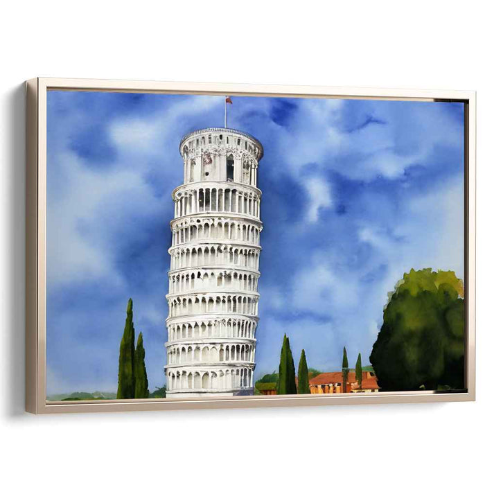 Watercolor Leaning Tower of Pisa #112
