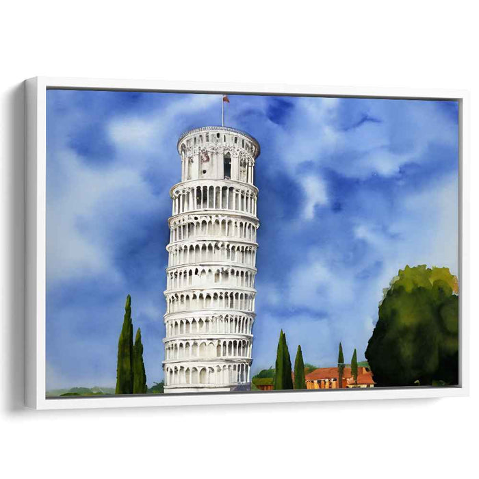 Watercolor Leaning Tower of Pisa #112
