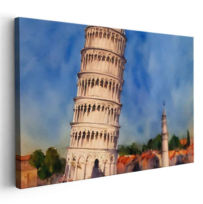 Watercolor Leaning Tower of Pisa #115