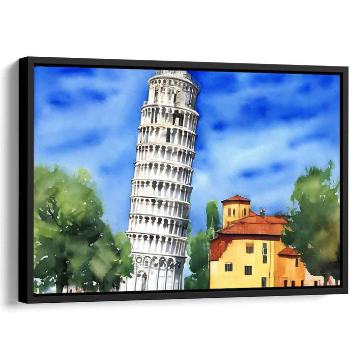 Echoes of Blueprints Past: A Watercolor Tribute to Architectural Marvel