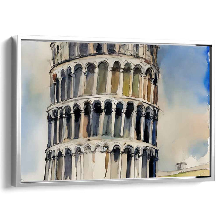 Watercolor Leaning Tower of Pisa #129