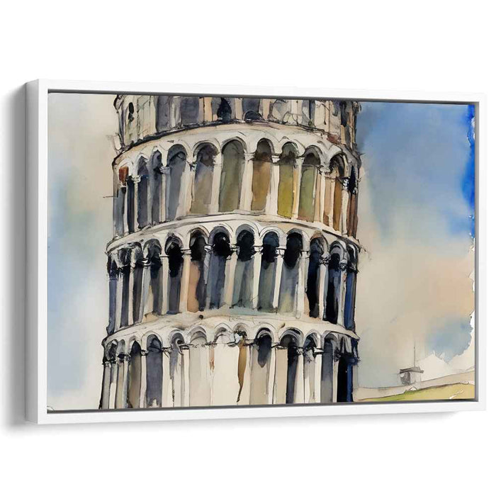 Watercolor Leaning Tower of Pisa #129