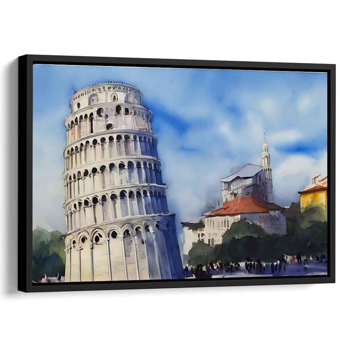 Watercolor Leaning Tower of Pisa #136