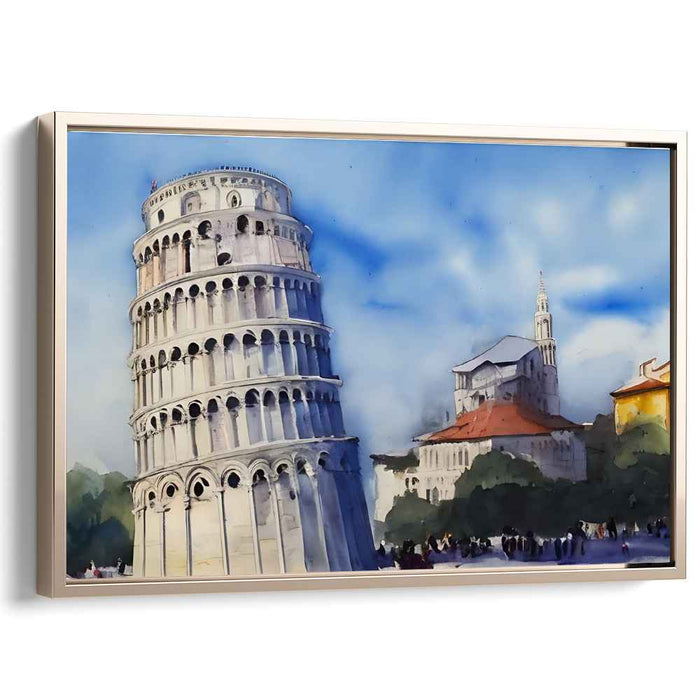 Watercolor Leaning Tower of Pisa #136