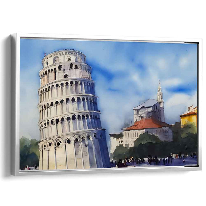 Watercolor Leaning Tower of Pisa #136