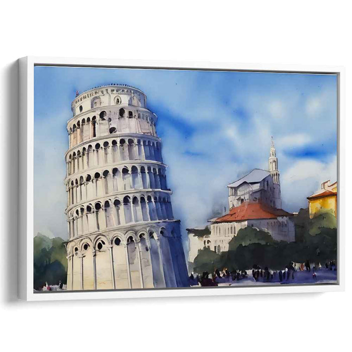 Watercolor Leaning Tower of Pisa #136