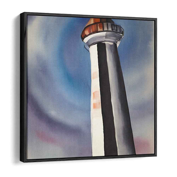 Whispers Of The Beacon: Expressive Watercolor Lighthouse Art Print