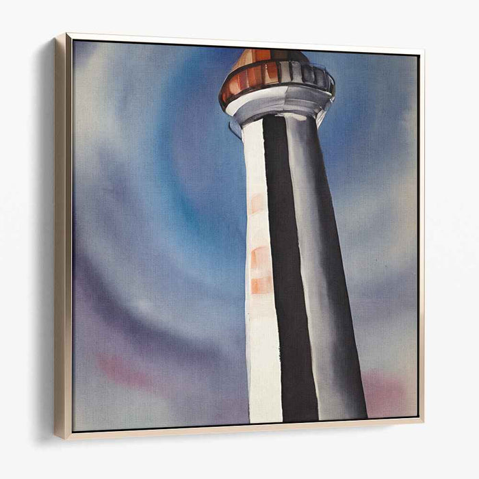 Whispers Of The Beacon: Expressive Watercolor Lighthouse Art Print