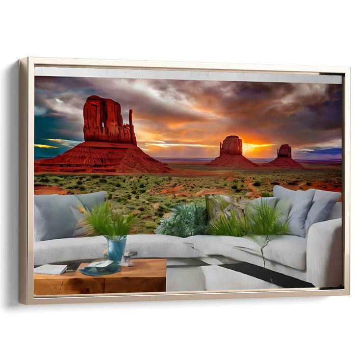 Dusk's Delight: Sunset Splendor Canvas Art Print