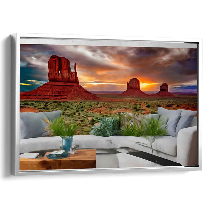 Dusk's Delight: Sunset Splendor Canvas Art Print