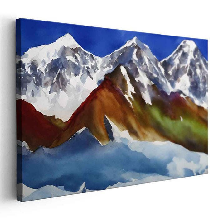 Watercolor Mount Everest #124