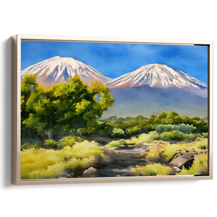 Epic Horizon Journey: Realistic Landscape with Majestic Mountains and Lush Valley