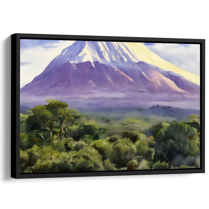 Emerald Peaks Canvas Harmony: Serene Mountain and Verdant Landscape Canvas Art