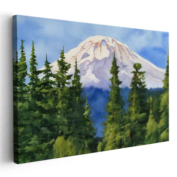 Watercolor Mount Rainier #111