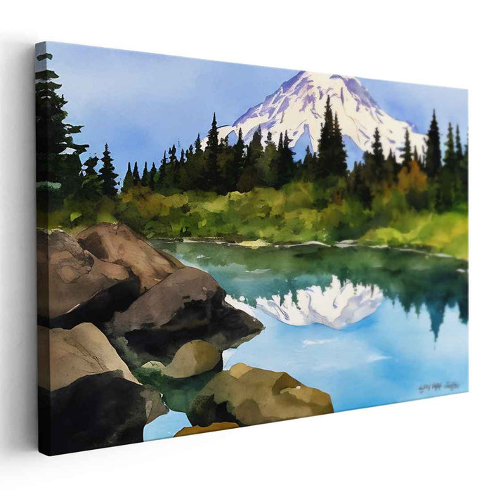 Watercolor Mount Rainier #117