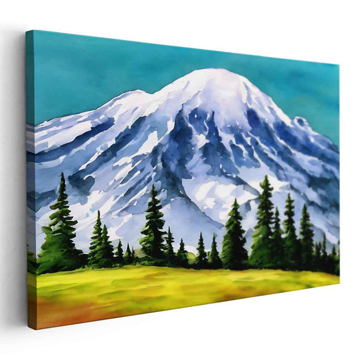 Enchanted Watercolor Haven: Lush Landscape Watercolor Art