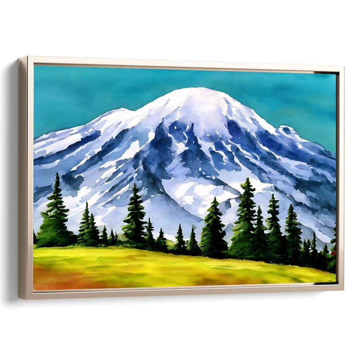 Enchanted Watercolor Haven: Lush Landscape Watercolor Art