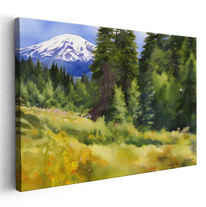 Watercolor Mount Rainier #124