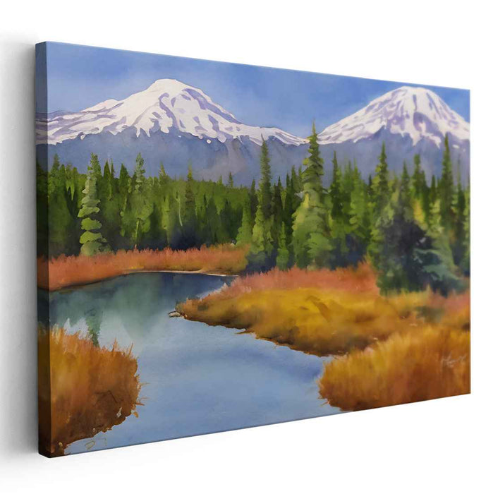 Watercolor Mount Rainier #133