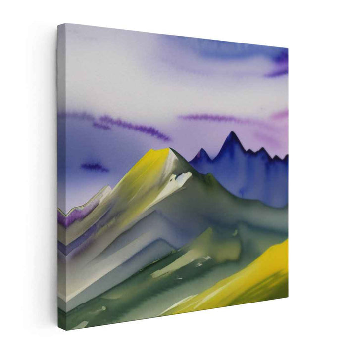 Pastel Water Horizons: Watercolor Landscape Art Print