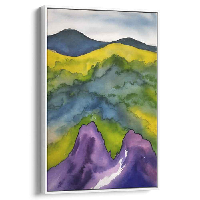 Majestic Harmony: Watercolor Landscape Canvas Art Print