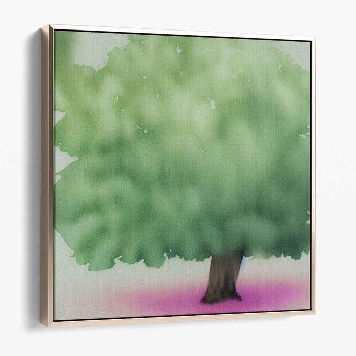 Serene Dream: Ethereal Tree with Pink Ground Canvas Art Print