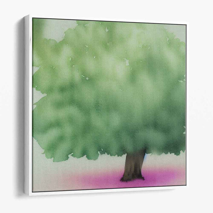 Serene Dream: Ethereal Tree with Pink Ground Canvas Art Print