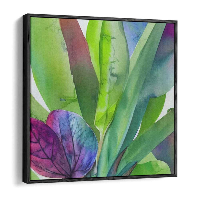 Floral Symphony Dreamscape Splash: Watercolor Botanical Bliss Canvas Art Print