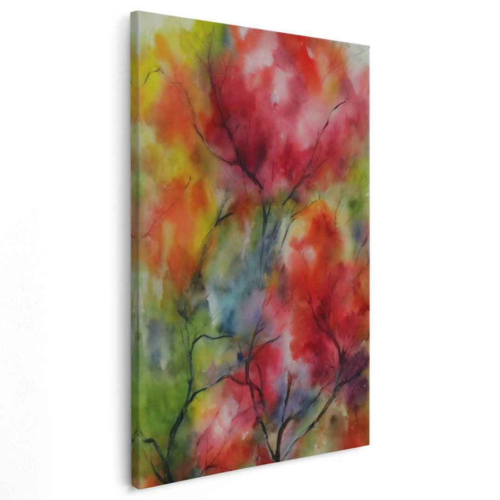 Whispers Of Dewdrop Meadows: A Vivid Watercolor Dreamscape Canvas Art