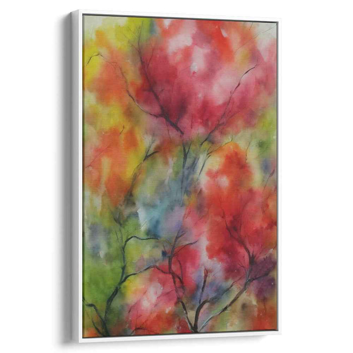 Whispers Of Dewdrop Meadows: A Vivid Watercolor Dreamscape Canvas Art