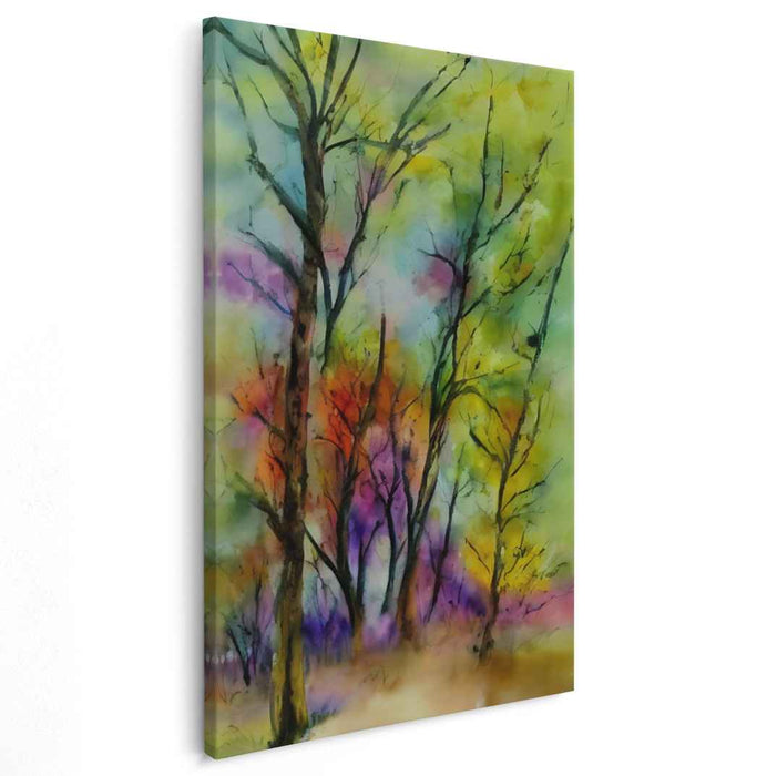 Whispering Winds Watercolors: Dreamlike Watercolor Landscape Art Print