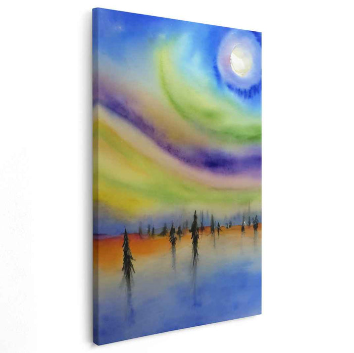 Mystical Dusk Dreaming Glow: Enchanted Twilight Canvas Art Print