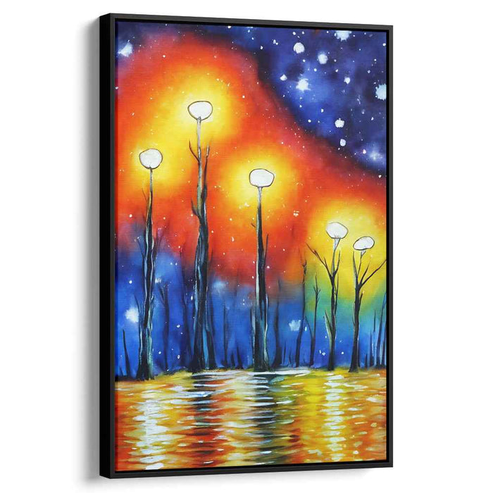 Galactic Arboreal Dreams: Surreal Cosmic Tree Canvas Art Print