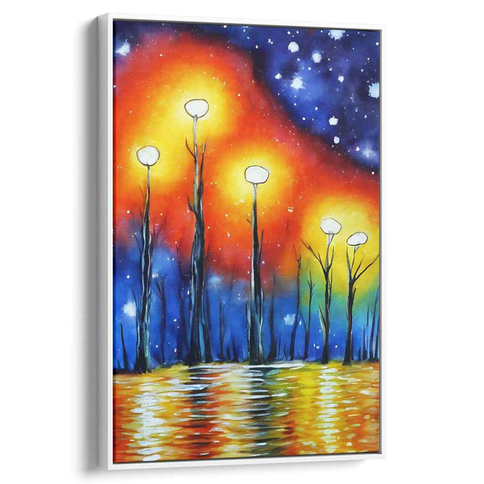 Galactic Arboreal Dreams: Surreal Cosmic Tree Canvas Art Print